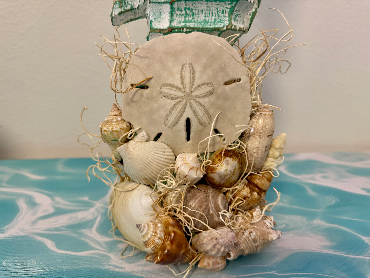 Coastal Seahorse with Shells and Sand Dollars Centerpiece