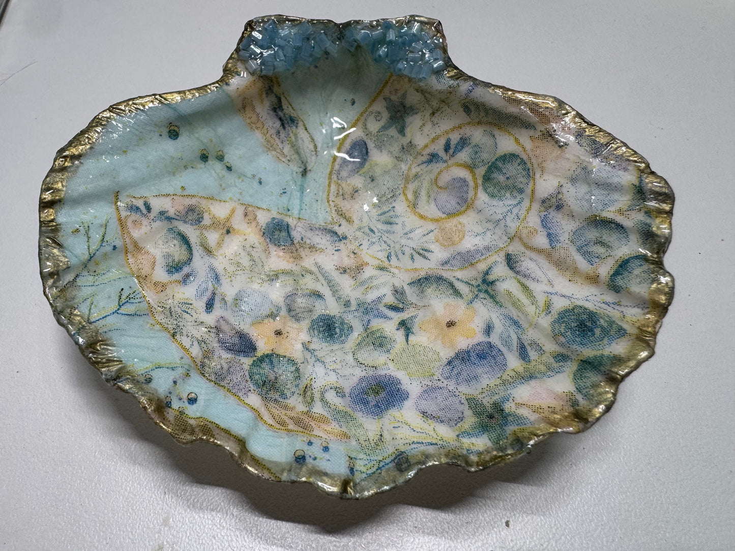 Shell Trinket Dish - Shell Flowers