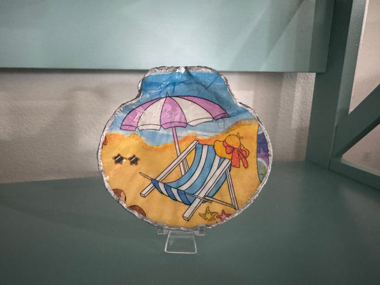Beach Chair Shell Trinket Dish