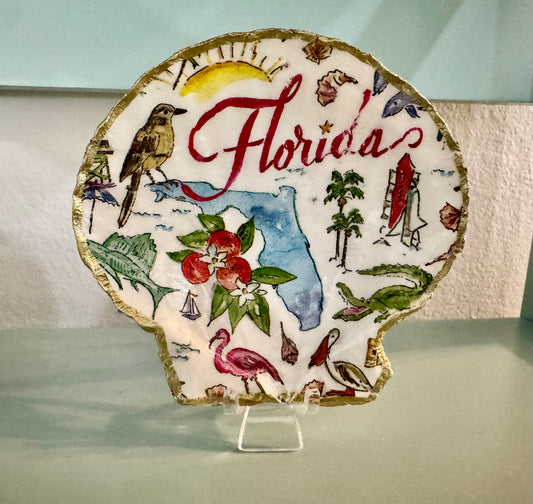 Florida Icon Shell Trinket Dish