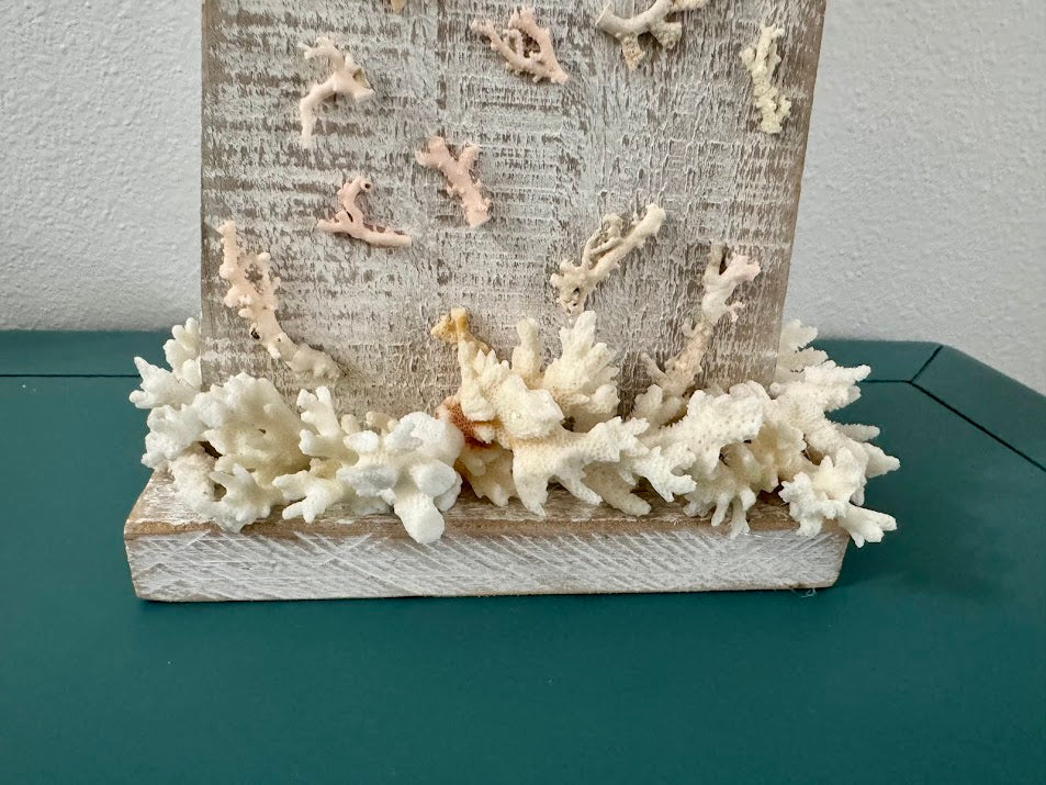 18" Modern Angel Adorned with Coral
