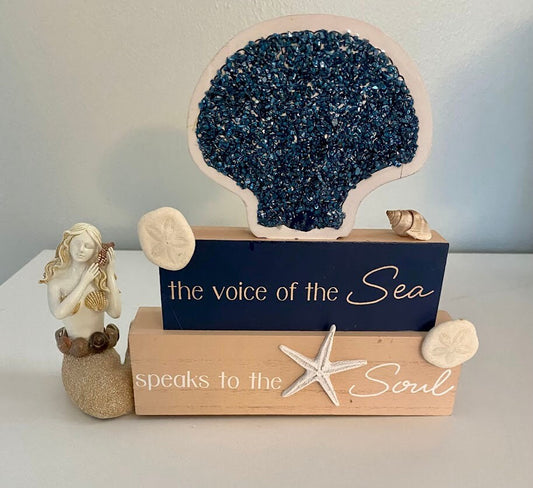 Mermaid Voice of the Sea Shelf Art